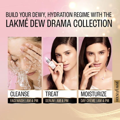 Lakme Dew Drama Gel Creme With With Vit E + Vit B + Vit F & Pro-Ceramides For Improved Skin Barrier