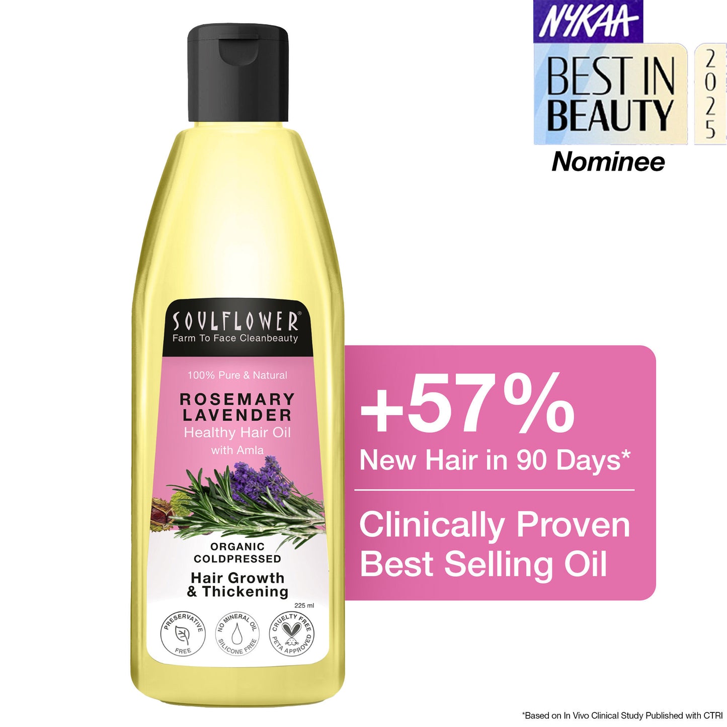 Soulflower Rosemary Lavender Healthy Hair Oil
