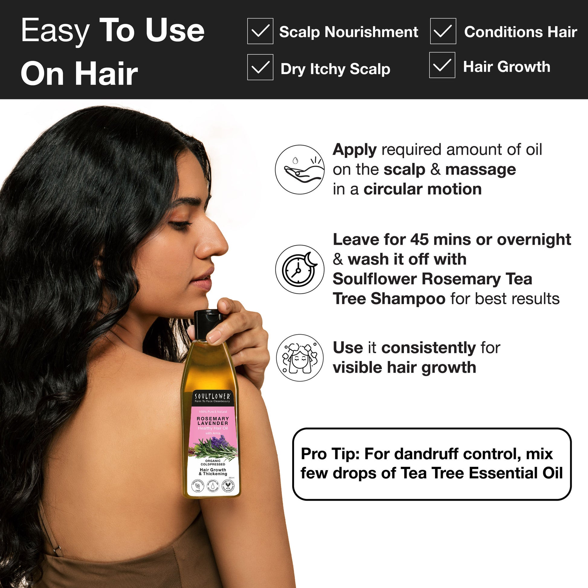 Soulflower Rosemary Lavender Healthy Hair Oil