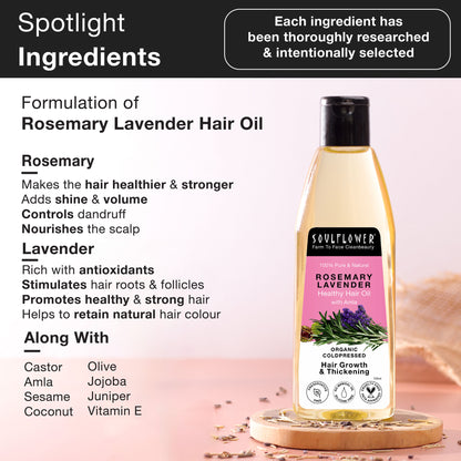 Soulflower Rosemary Lavender Healthy Hair Oil