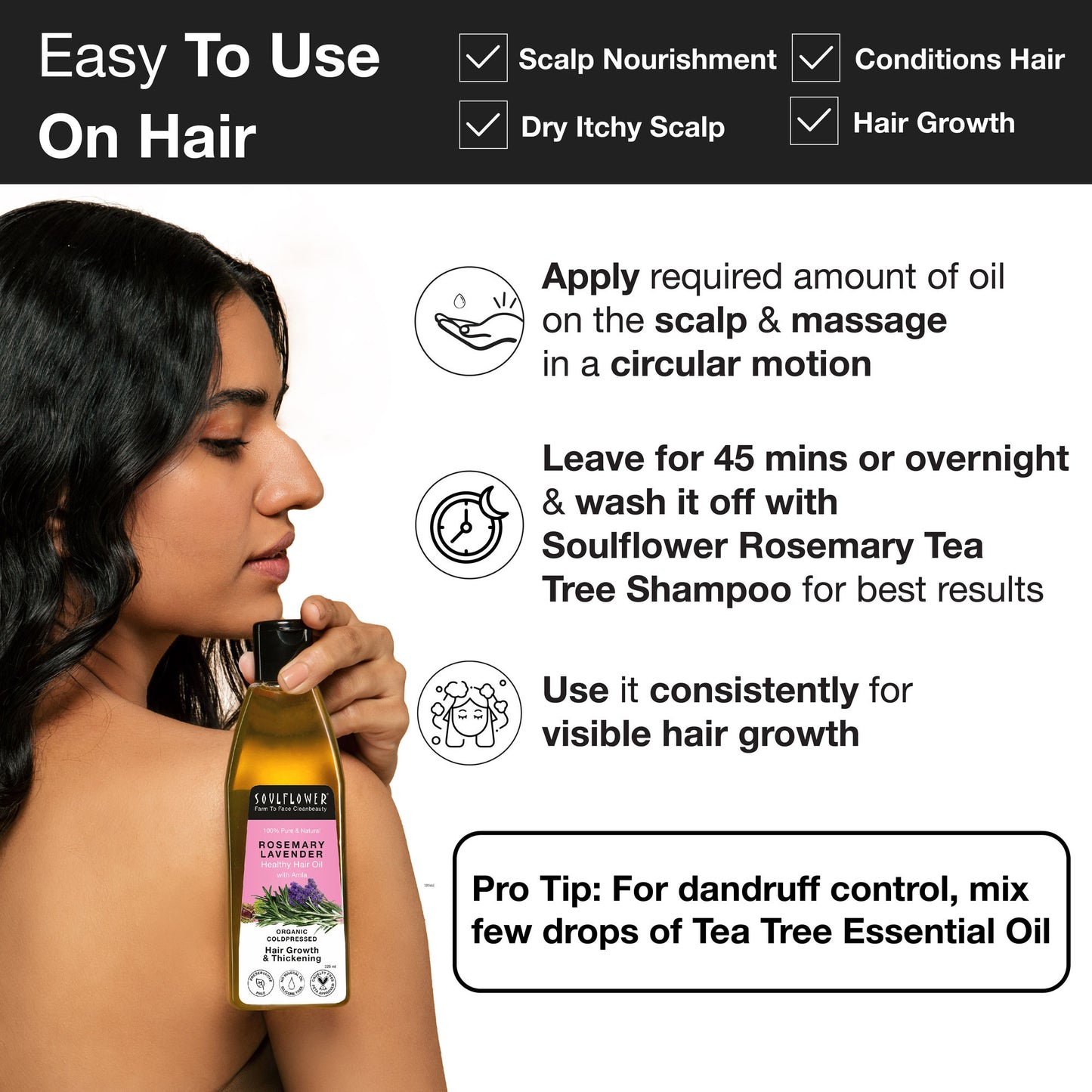 Soulflower Rosemary Lavender Healthy Hair Oil