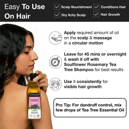 Soulflower Rosemary Lavender Healthy Hair Oil