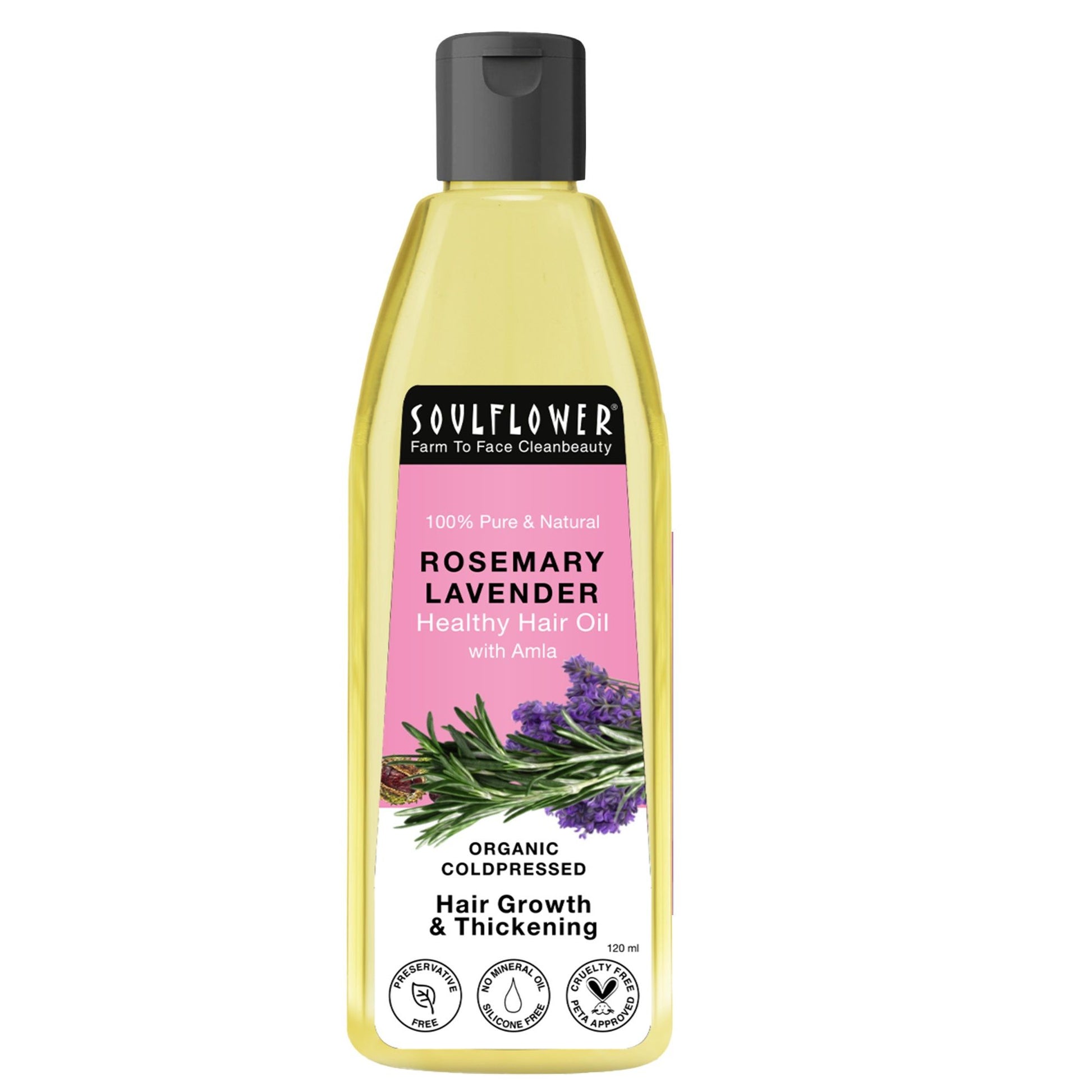 Soulflower Rosemary Lavender Healthy Hair Oil