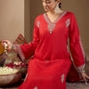 Dhiyona IE Women Ethnic Motifs Embroidered Regular Sequinned Kurta with Trousers