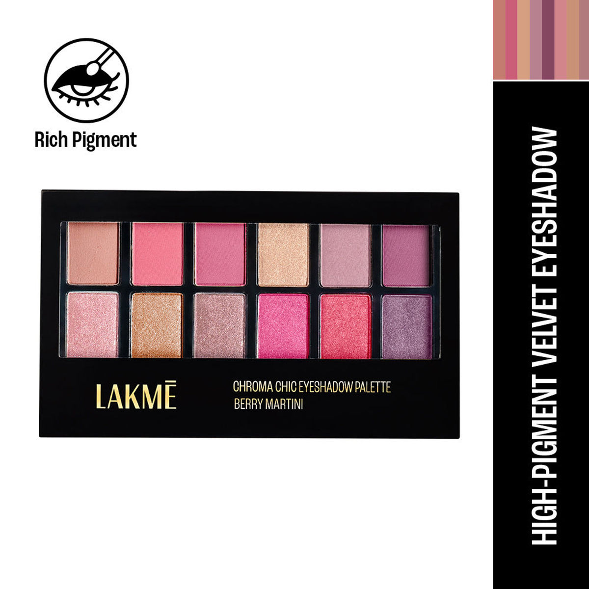 Lakme Glitterati Chroma Chic Eye Shadow Palette - Berry Martini