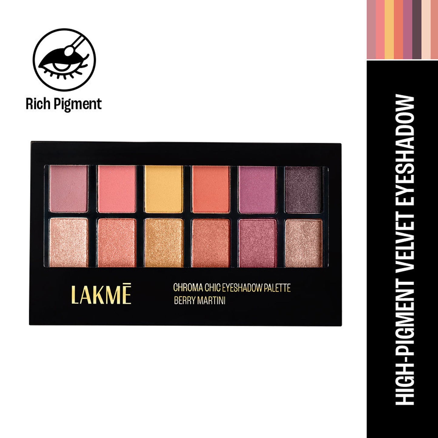 Lakme Glitterati Chroma Chic Eye Shadow Palette - Sundowner