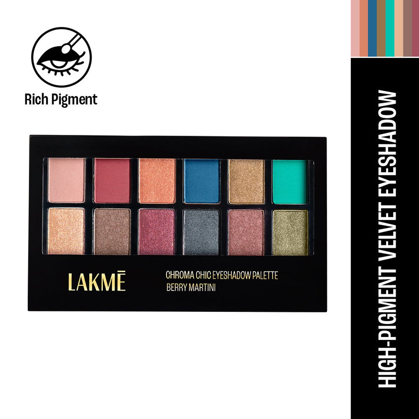 Lakme Glitterati Chroma Chic Eye Shadow Palette - Stilettos
