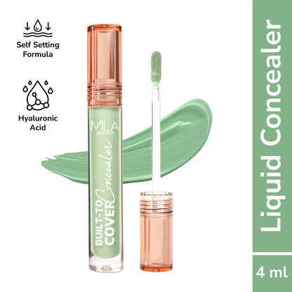Mila Beauté Built To Cover Matte Liquid Concealer With SPF 15 & Hyaluronic Acid - 111 Green Corrector