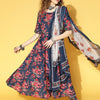 Indyancart IE Floral Printed Kurta with Trousers & With Dupatta