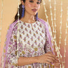 Dhiyona IE Floral Printed Key Hole Neck Pure Cotton Kurta With Trousers & Dupatta