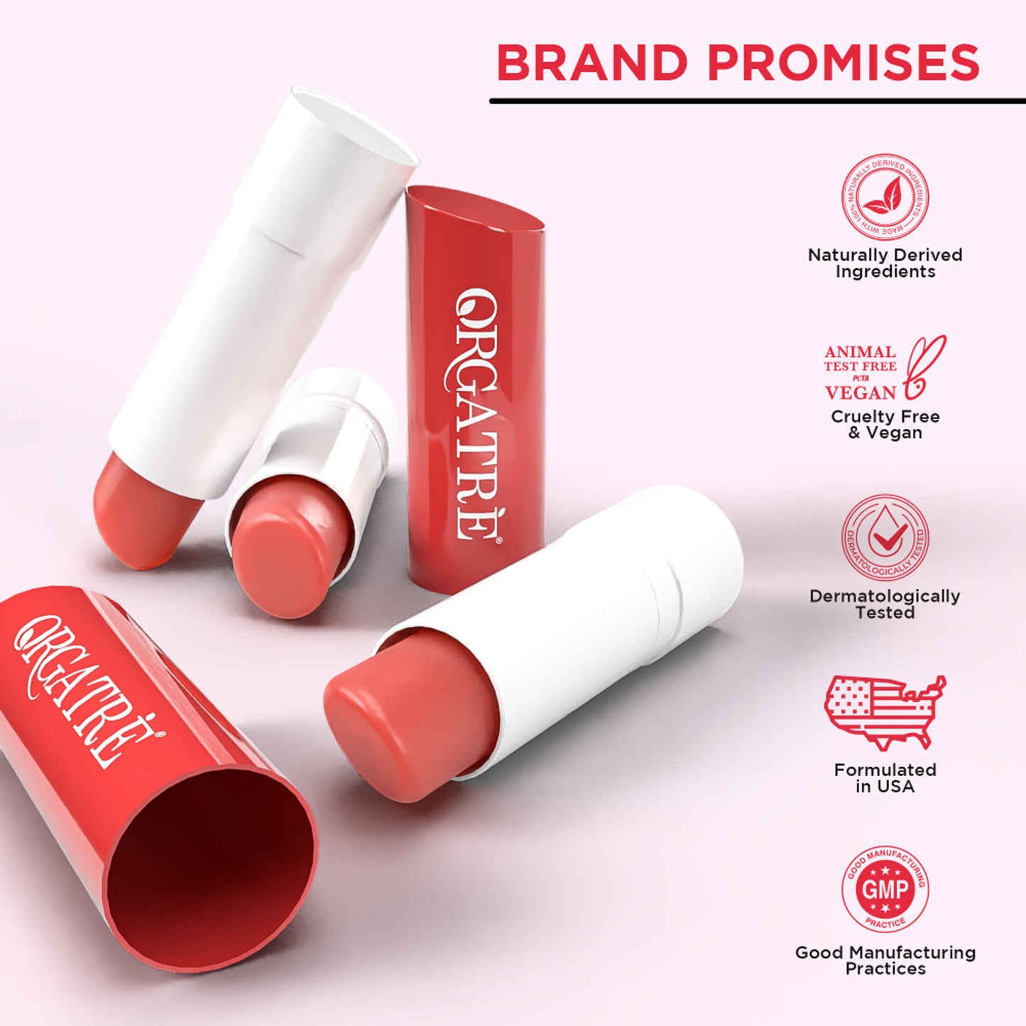 Orgatre Strawberry Lip Balm With Spf30, Ceramide & Peptide For Dark, Pigmented, Dry & Chapped Lips
