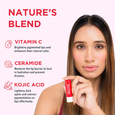 Orgatre Ceramide & Vitamin C Lightening Lip Balm With Kojic Acid & Niacinamide For Lips Brightening