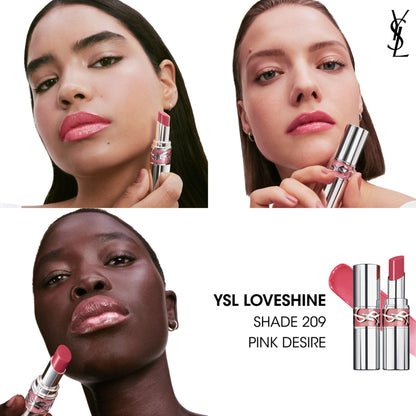 Yves Saint Laurent Loveshine High Shine Lipstick With 24H Hydration - 150 Nude Lingerie - 209 Pink Desire