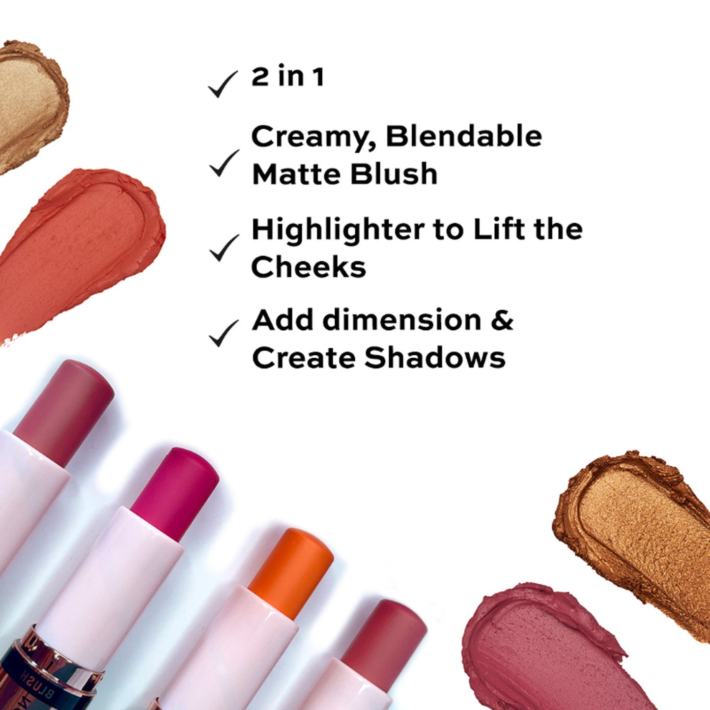 Makeup Revolution Blush & Highlight Stick - Mauve Glow