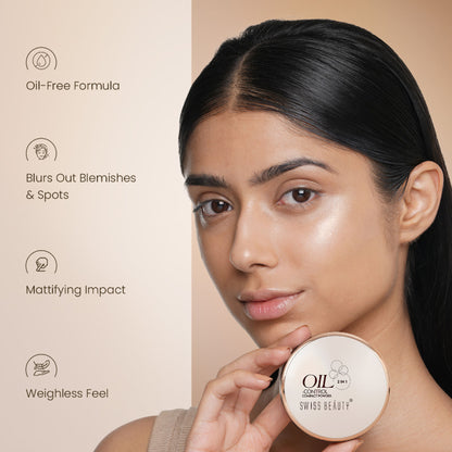 Swiss Beauty Oil Control Compact Powder - 03 Natural Nude