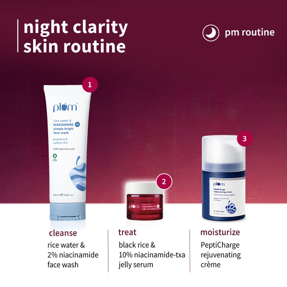 Plum Black Rice & Niacinamide-TXA 10% Night Clarity Jelly Serum