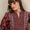 Dhiyona IE Women Floral Printed Cotton Kurta with Trousers