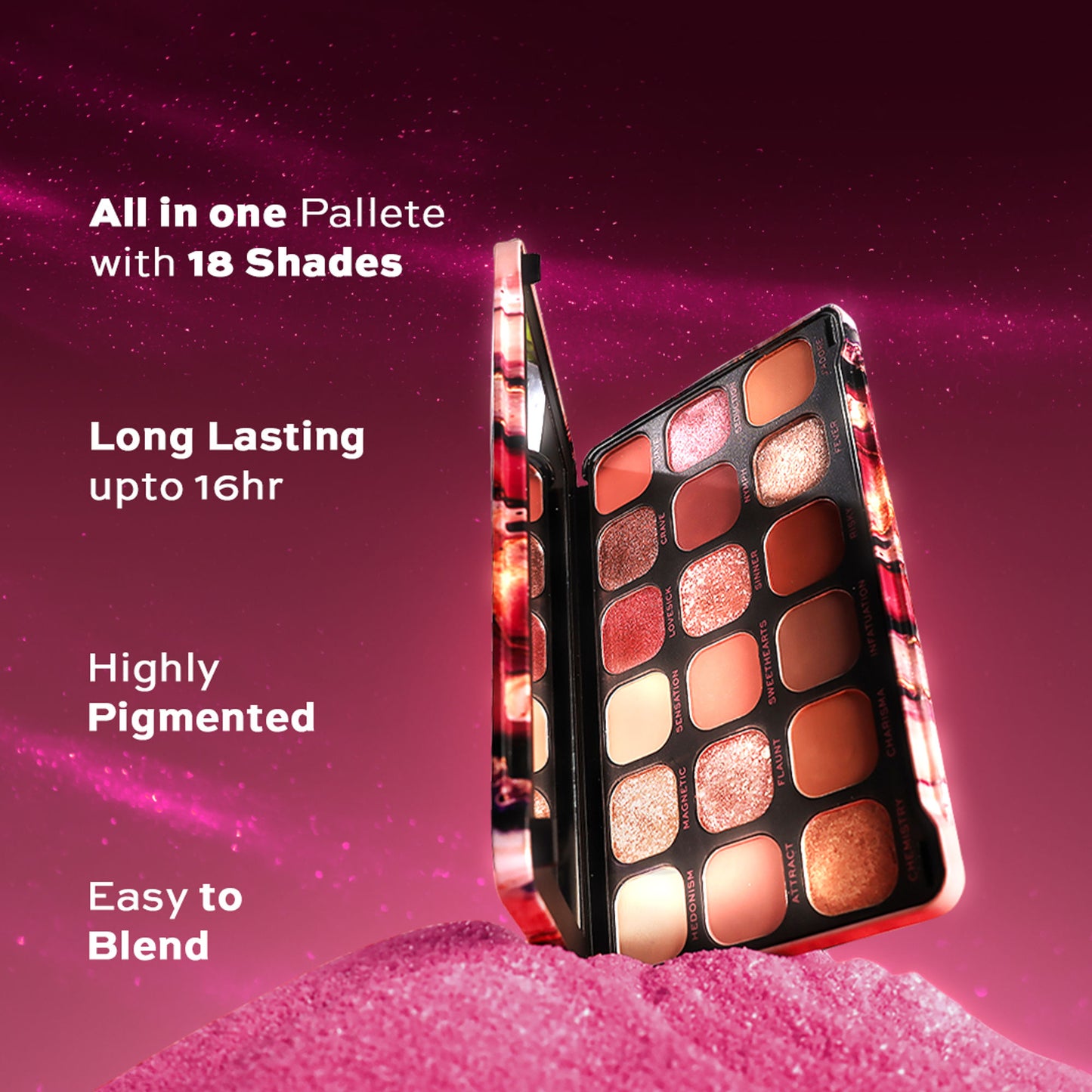 Makeup Revolution Forever Flawless Eyeshadow Palette-18 Smooth & Rich Shade - Allure