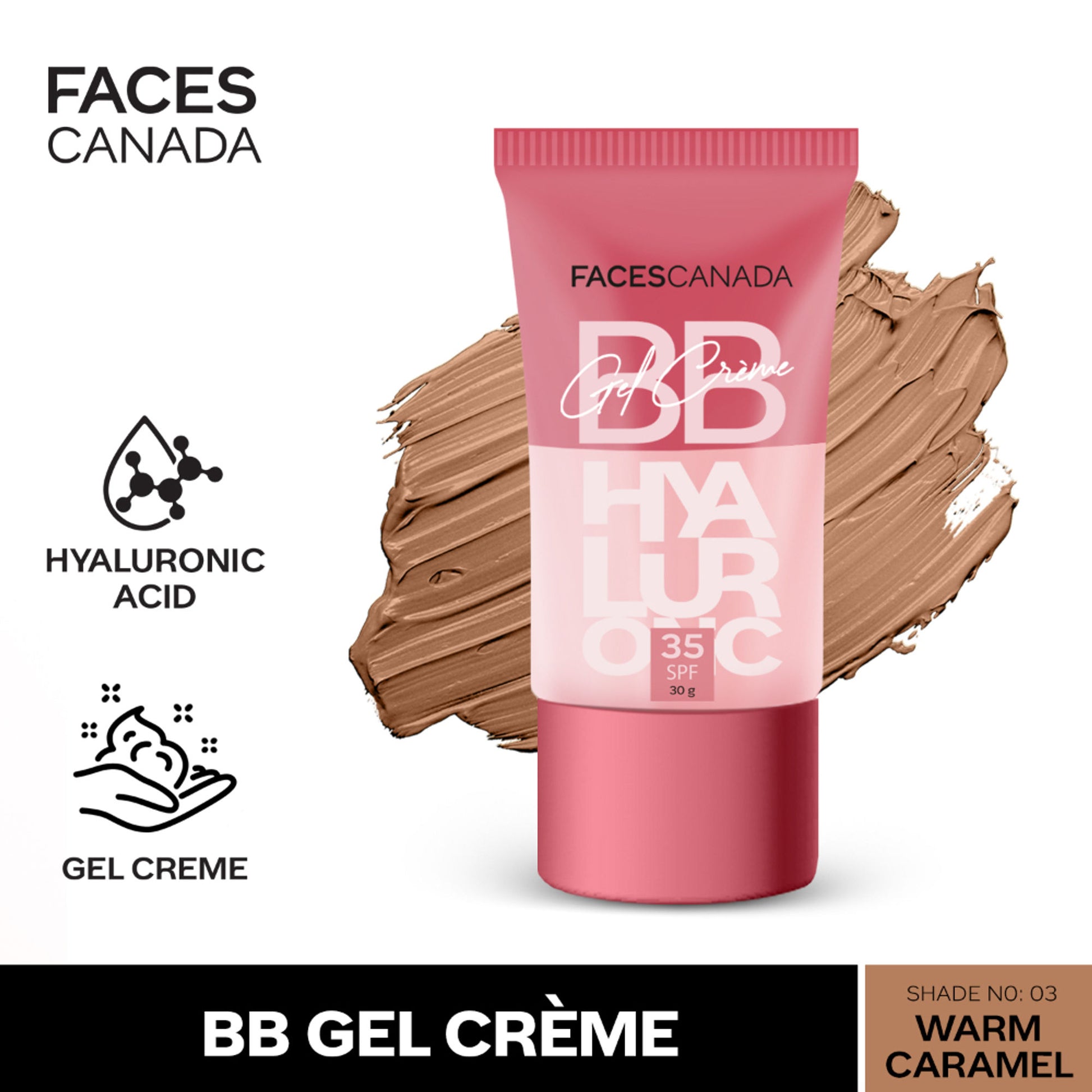 Faces Canada Spf 35 Bb Gel Crème - Warm Caramel