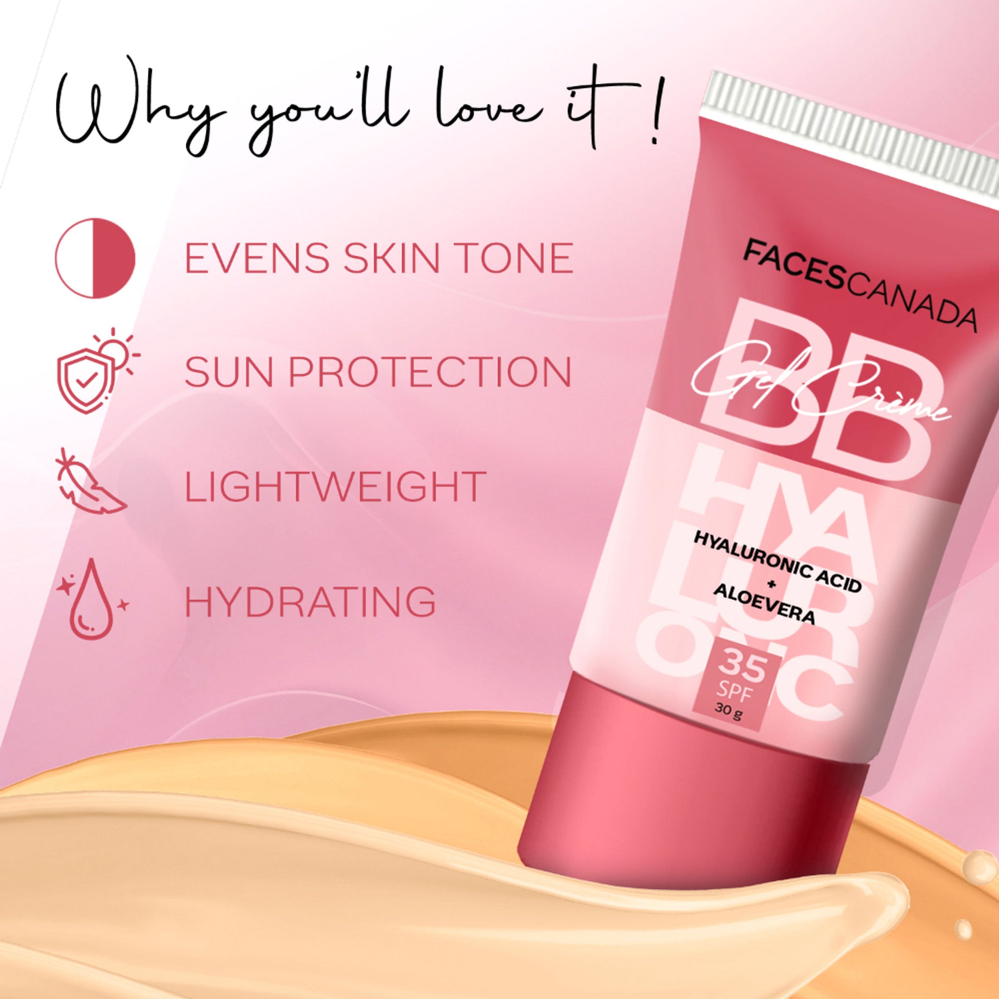 Faces Canada Spf 35 Bb Gel Crème - Warm Caramel