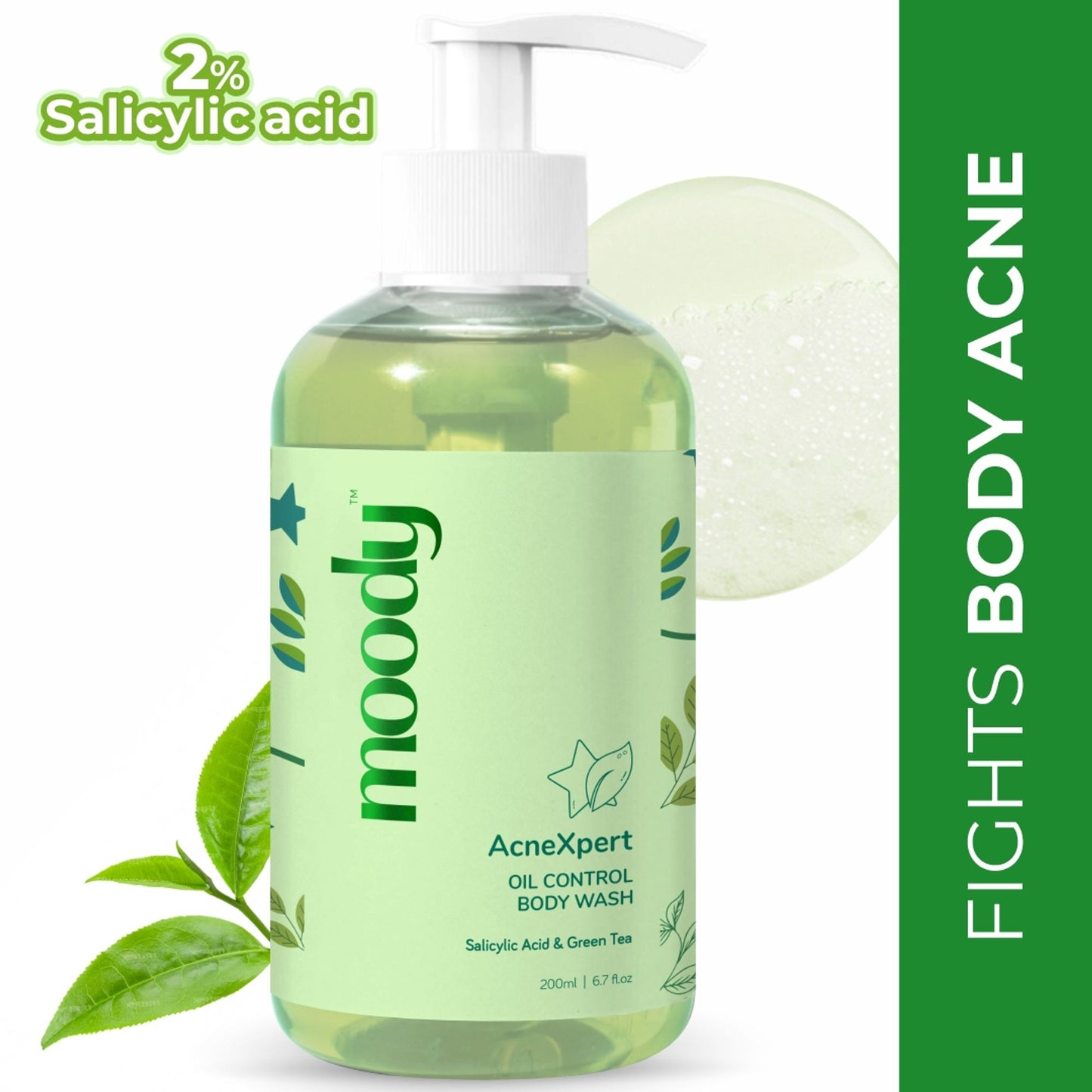 Moody AcneXpert Body Wash with Salicylic Acid & Green Tea