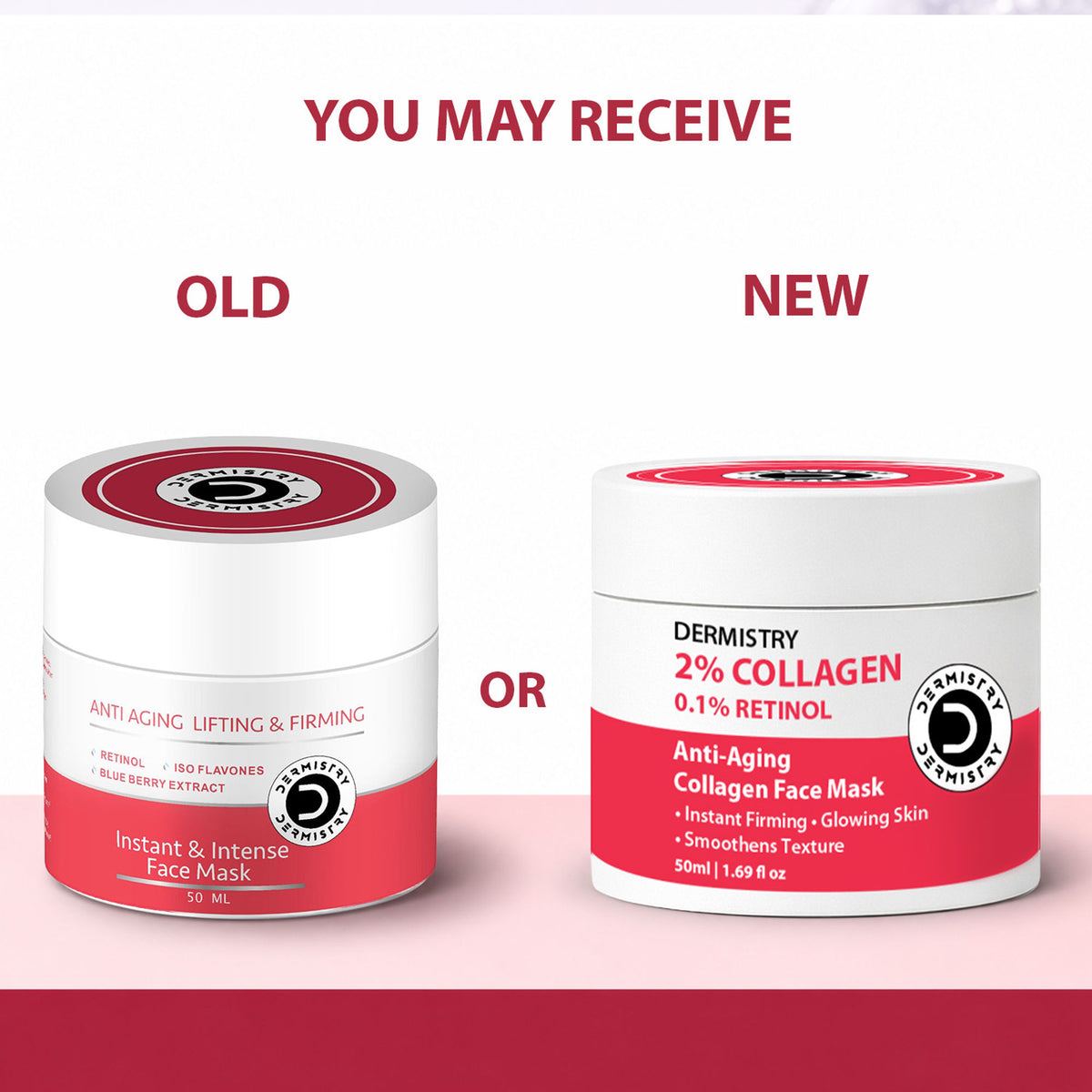 DERMISTRY Anti Aging Retinol Collagen Boost Face Pack Mask Instant Tightening Firming Glowing Skin