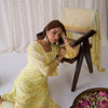 Dhiyona IE Floral Embroidered V-Neck Thread Work Pure Cotton Kurta with Trousers & Dupatta