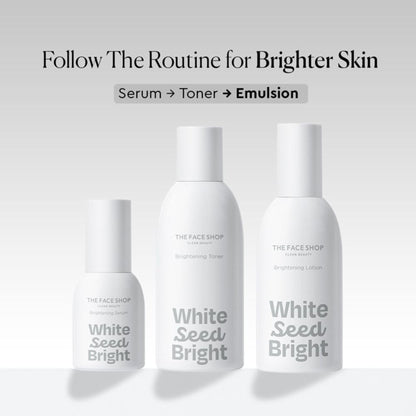 The Face Shop White Seed Brightening Lotion - Korean Moisturizer With Niacinamide for Even Skin Tone