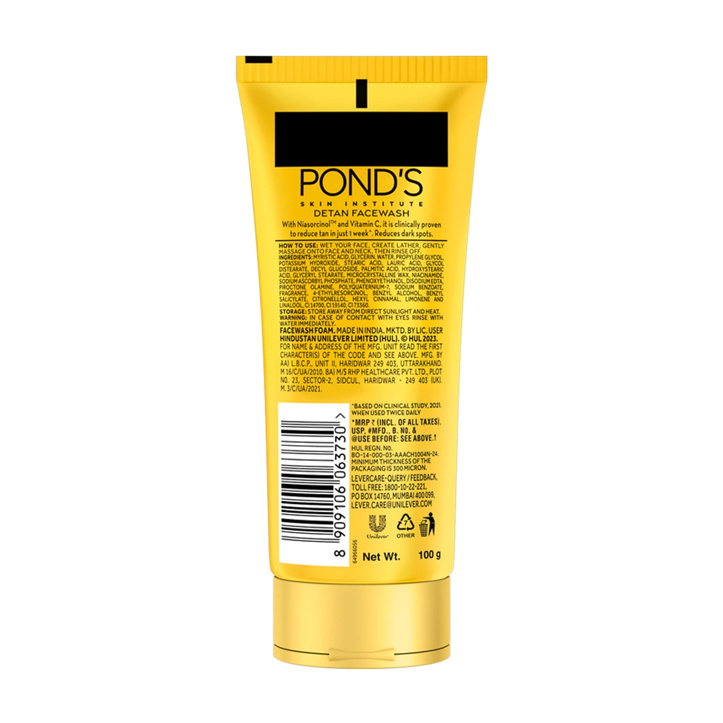 Ponds Sun Miracle Detan Facewash With Vitamin C & Niacinamide