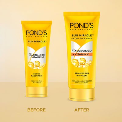 Ponds Sun Miracle Detan Facewash With Vitamin C & Niacinamide
