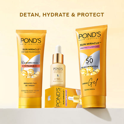 Ponds Sun Miracle Detan Facewash With Vitamin C & Niacinamide