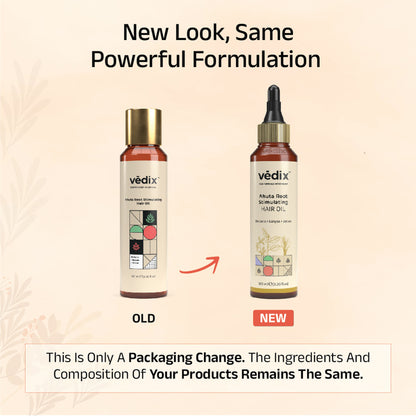 Vedix Hair Oil - Normal/Oily Scalp -Straight Hair - Ahuta Stimulating Root Hair Oil