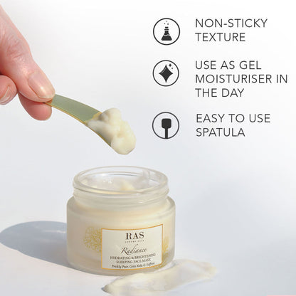 RAS Luxury Oils Radiance Hydrating & Brightening Sleeping Gel Face Mask with Aloe vera gel