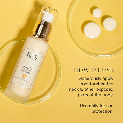 RAS Luxury Oils Solaris Daily Defence Moisturising Sunscreen Spf 50 Pa+++
