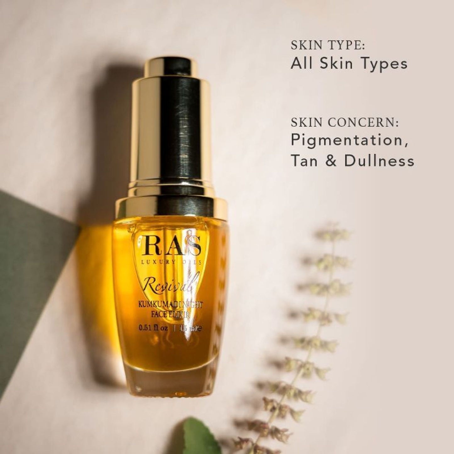 RAS Luxury Oils Revival Kumkumadi Night Face Elixir