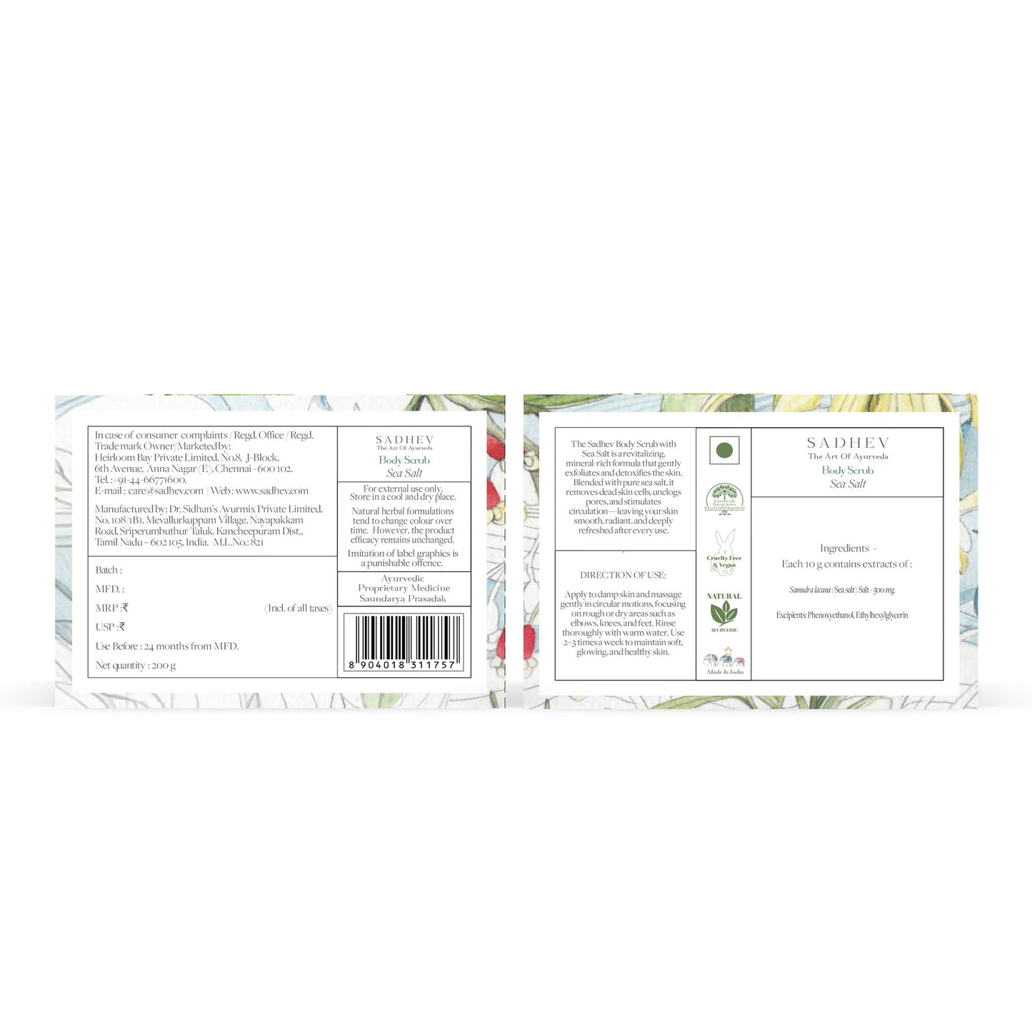 SADHEV Sea Salt Body Scrub