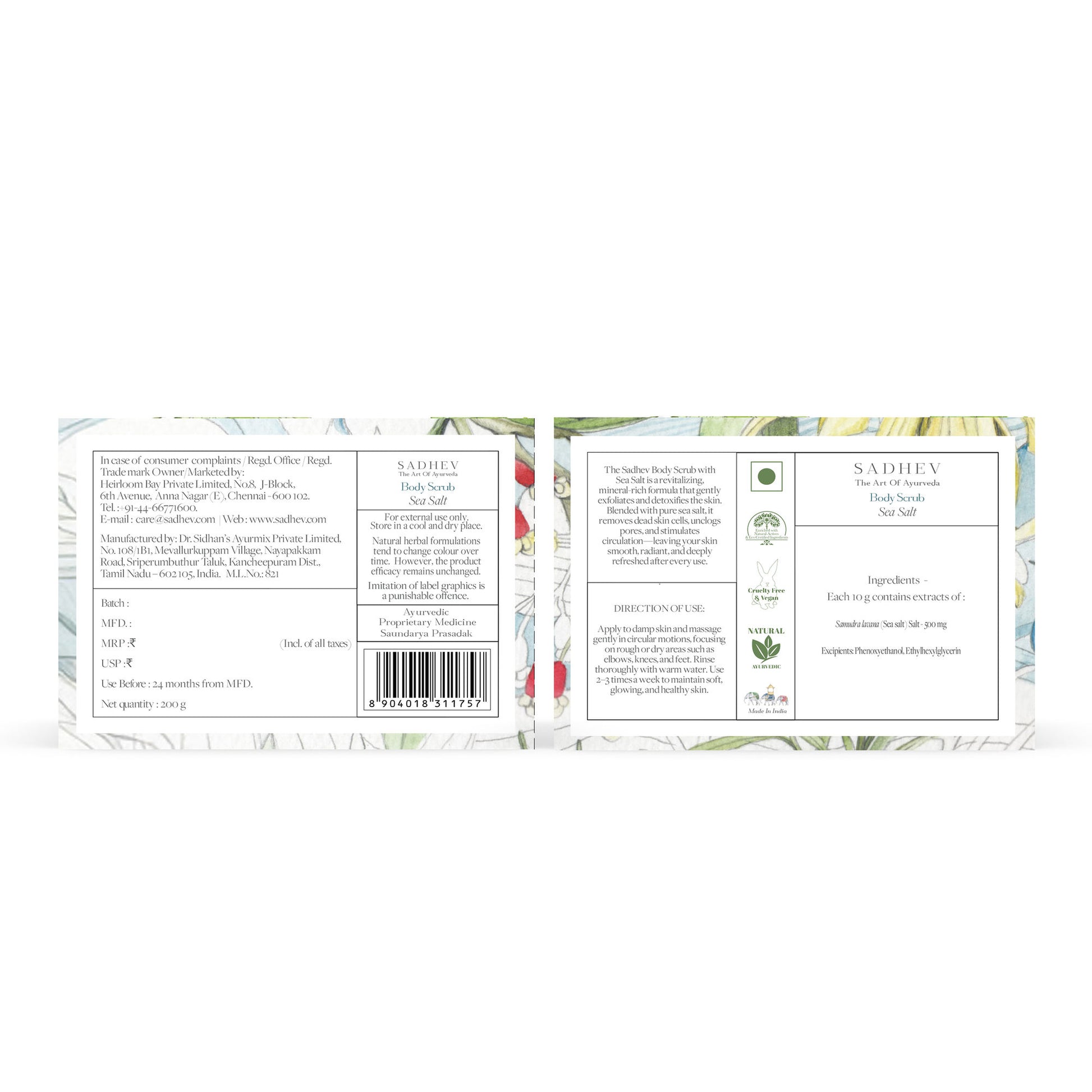 SADHEV Sea Salt Body Scrub