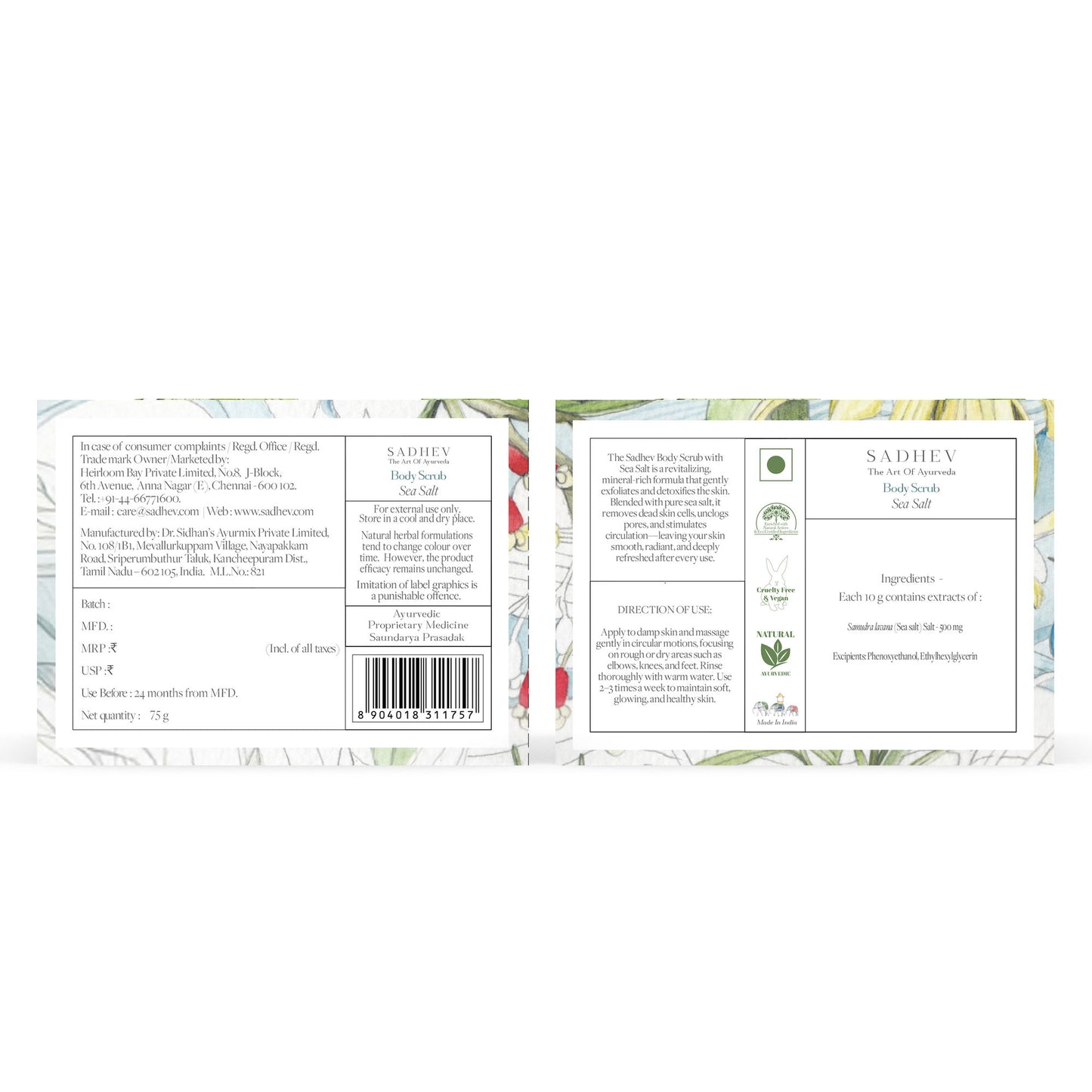 SADHEV Sea Salt Body Scrub