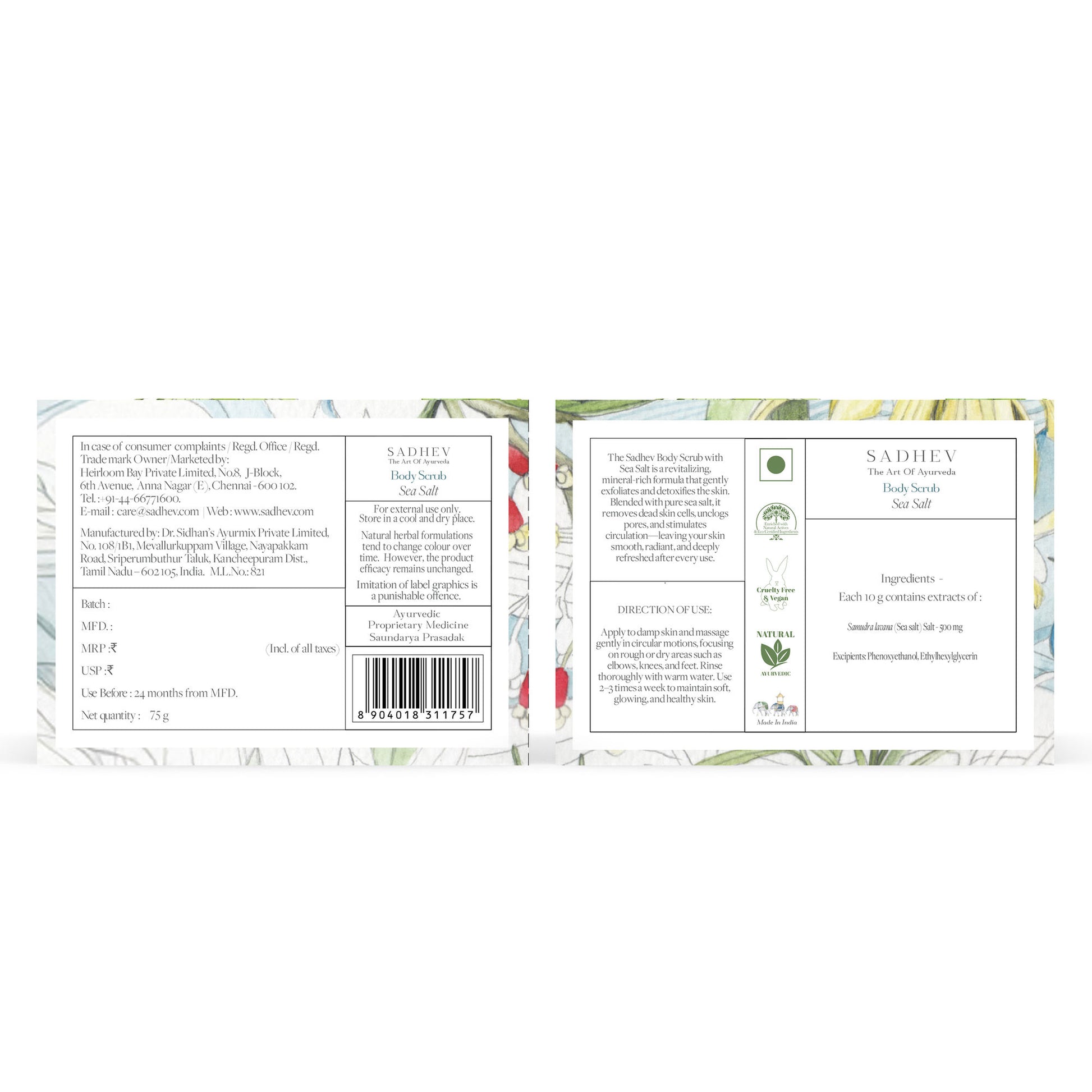 SADHEV Sea Salt Body Scrub