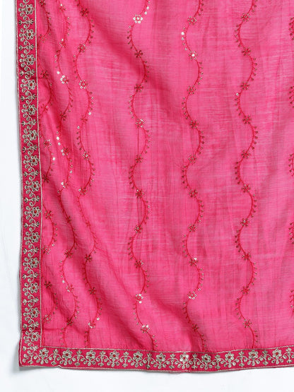 Dhiyona IE Ethnic Motifs Embroidered Kurta with Trousers & Dupatta