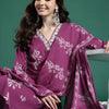 Dhiyona IE Floral Printed Sequinned Pure Cotton Kurta with Trousers & With Dupatta