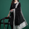 Dhiyona IE Ethnic Motifs Embroidered Thread Work Pure Cotton Kurta With Trousers & Dupatta