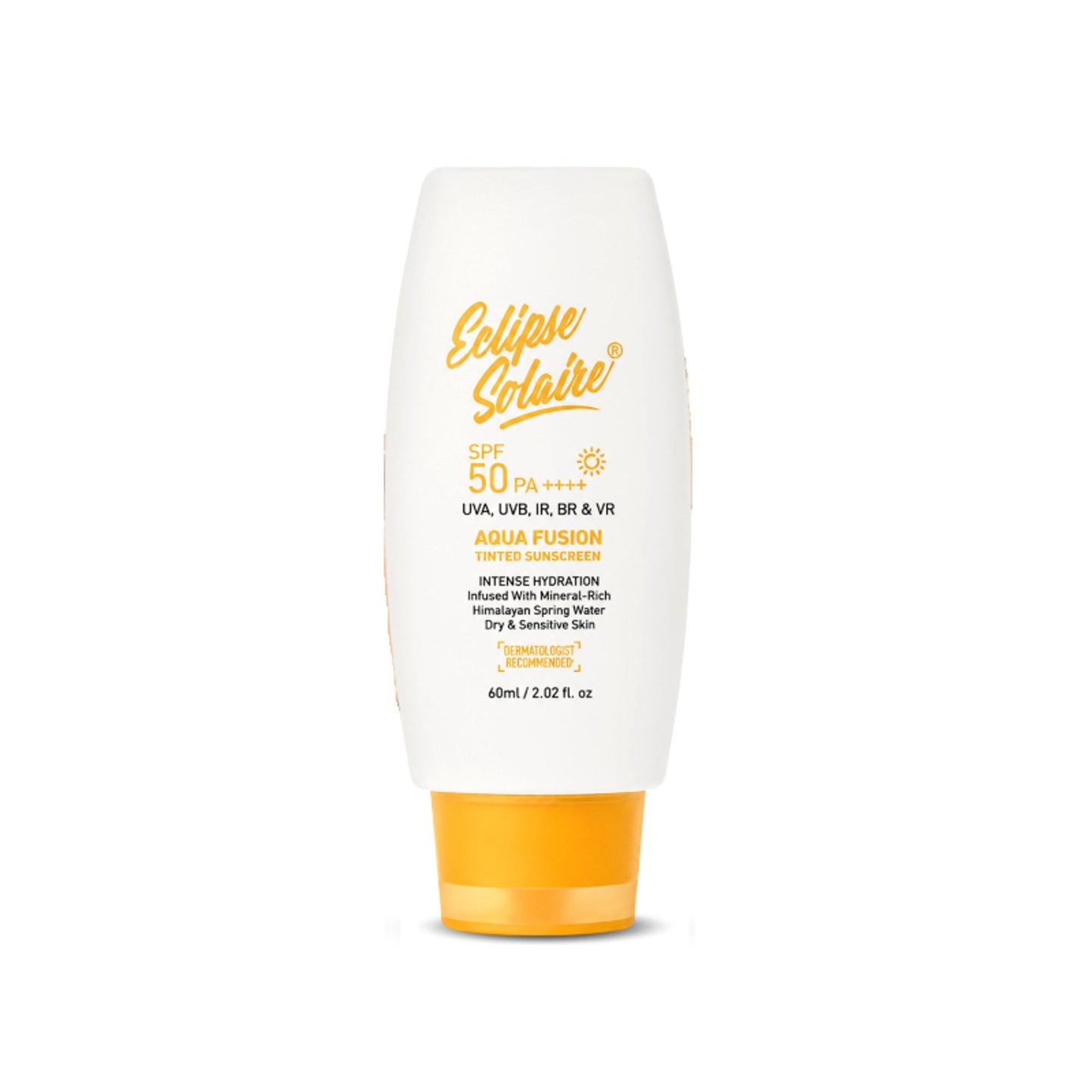 Eclipse Solaire Aqua Fusion Tinted Sunscreen 5X Protection Non-Greasy, All Skin Types SPF 50 Pa++++