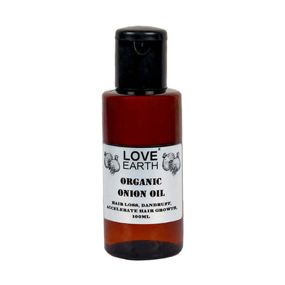 Love Earth Organic Onion Hair Oil prevents Hair Fall Dandruff & Accelerates Hair Growth