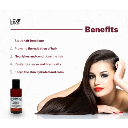 Love Earth Organic Onion Hair Oil prevents Hair Fall Dandruff & Accelerates Hair Growth