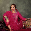 Dhiyona IE Women Floral Embroidered Regular Thread Work Kurta with Trousers & With Dupatta