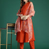 Indyancart IE Women Floral Pleated Pure Cotton Kurta with Trousers & With Dupatta