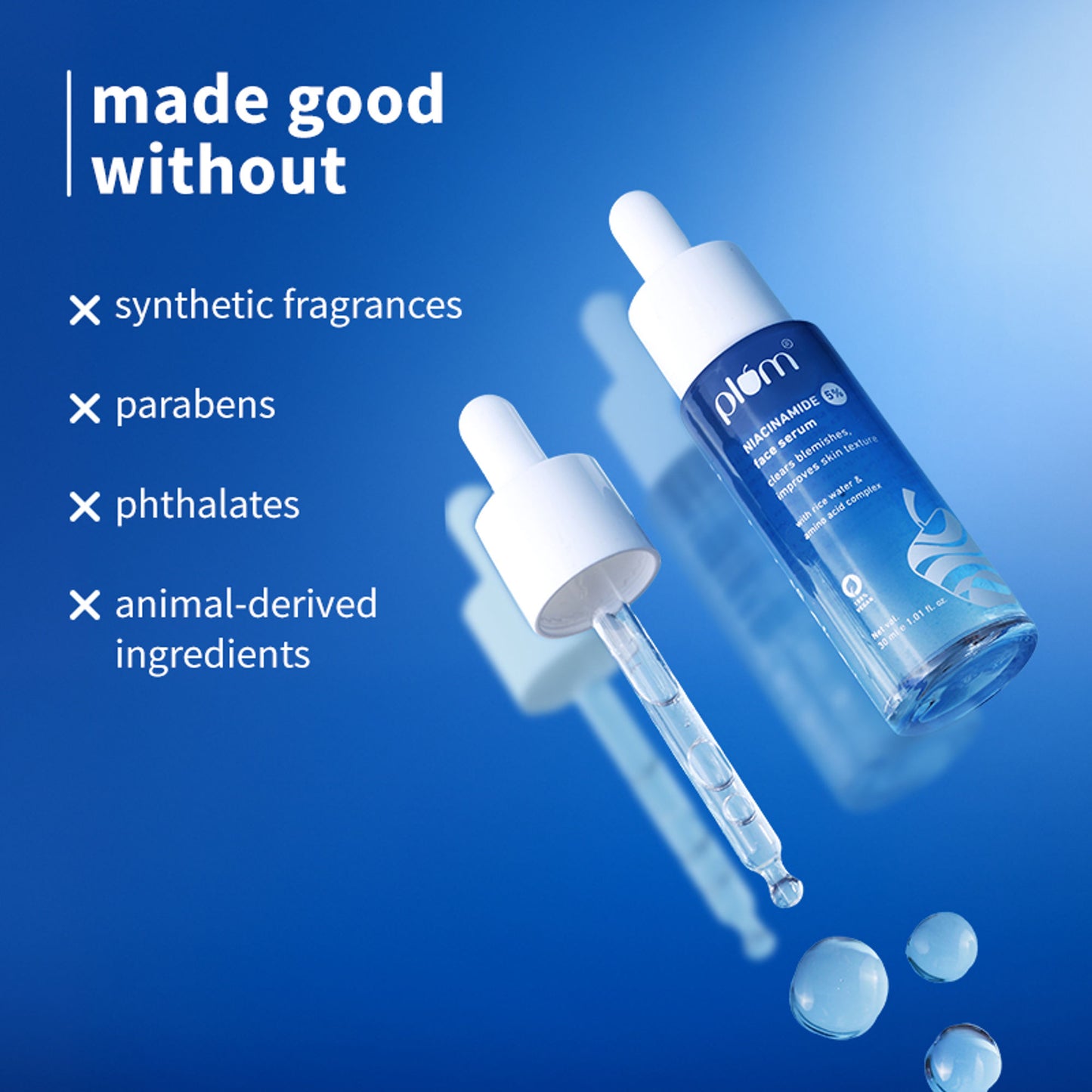Plum 5% Niacinamide Face Serum With Amino Acid - Fades Blemishes For Bright Skin- Beginner-Friendly