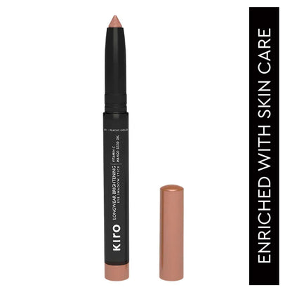 KIRO Long Wear Brightening Eye Shadow Stick in Peachy Gold, showcasing a sleek gold-colored eyeshadow stick for luminous eye makeup.