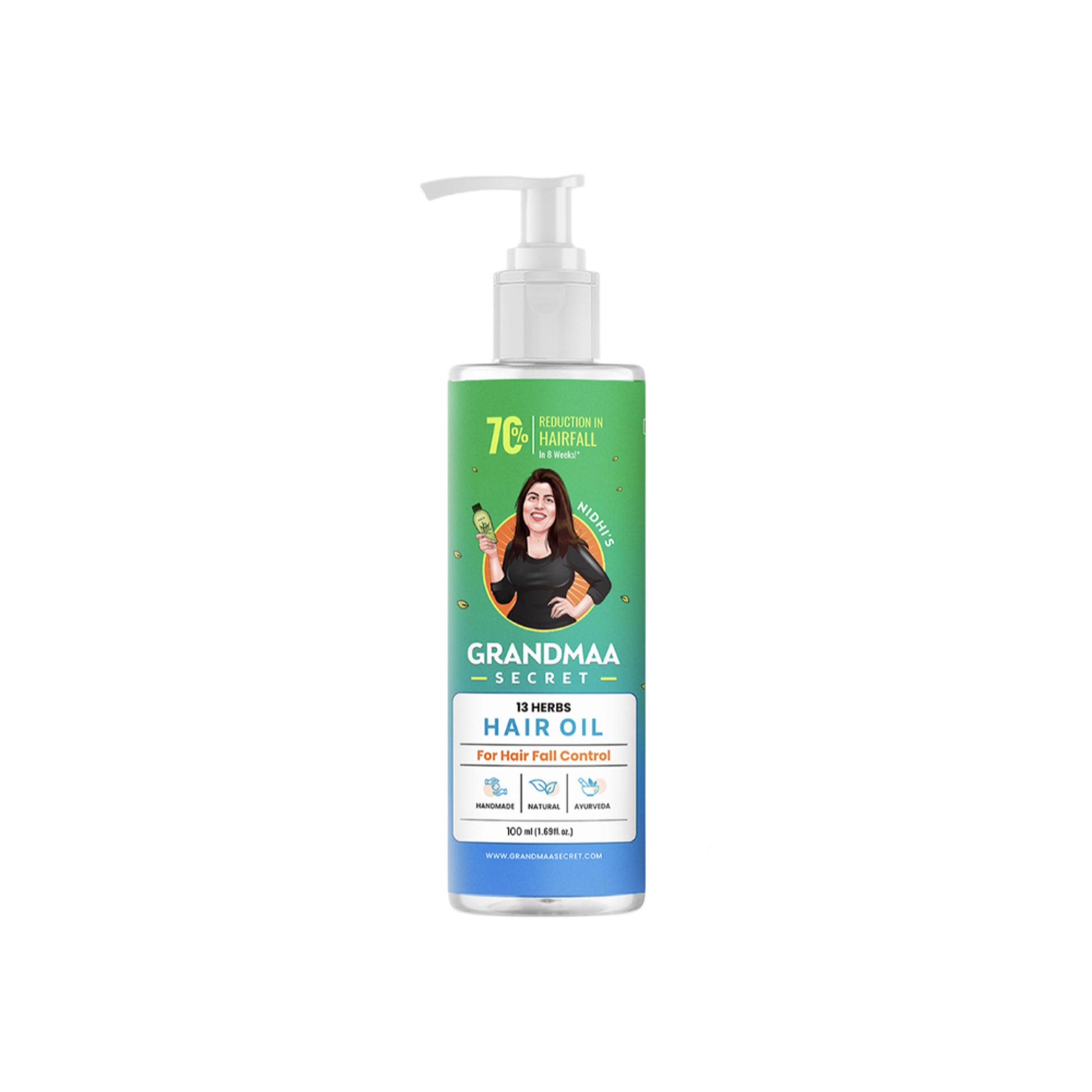 NIDHI'S GRANDMAA SECRET 100% Natural & Hand Made 13 Herbs Hair Oil for Hair Fall Control
